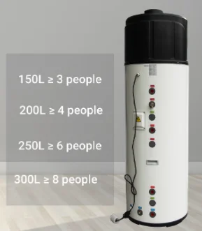 All in One Heat Pump Water Heater 70 Degree Water Outlet Household Air Source Water HeaterOEM R134
