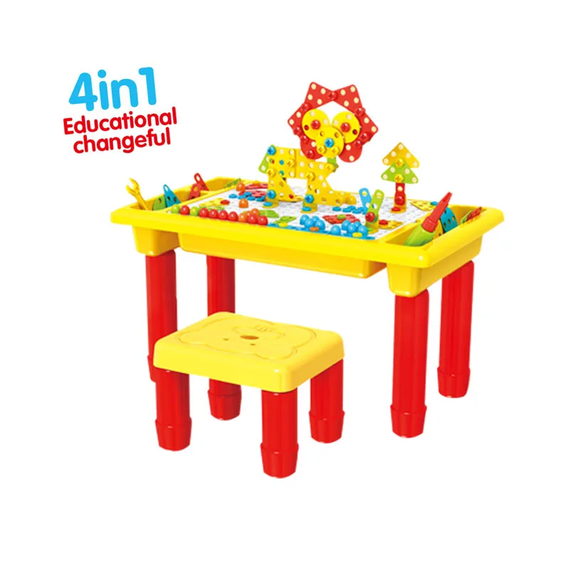 2020 new kids toy drill screw nut tool Jigsaw puzzle machine 3d puzzle diy toy assembled animal puzzle