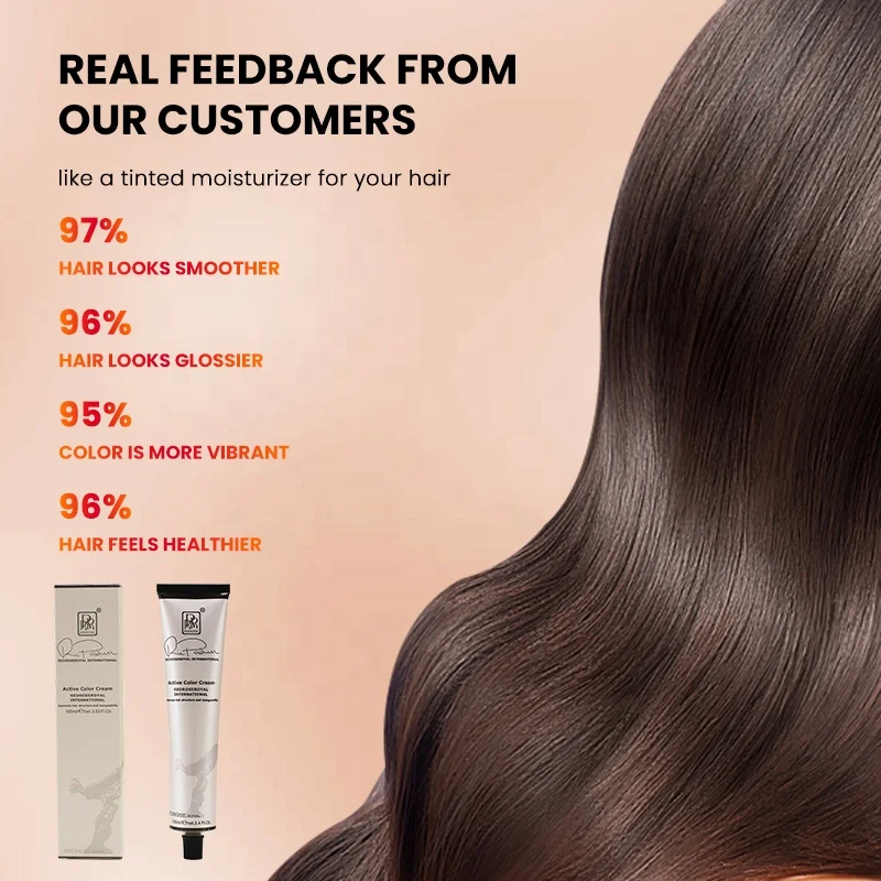 Customized OEM Low Ammonia White Coverage Hair Color Dye Cream For Professional Salon Permanent Coloring Dyeing