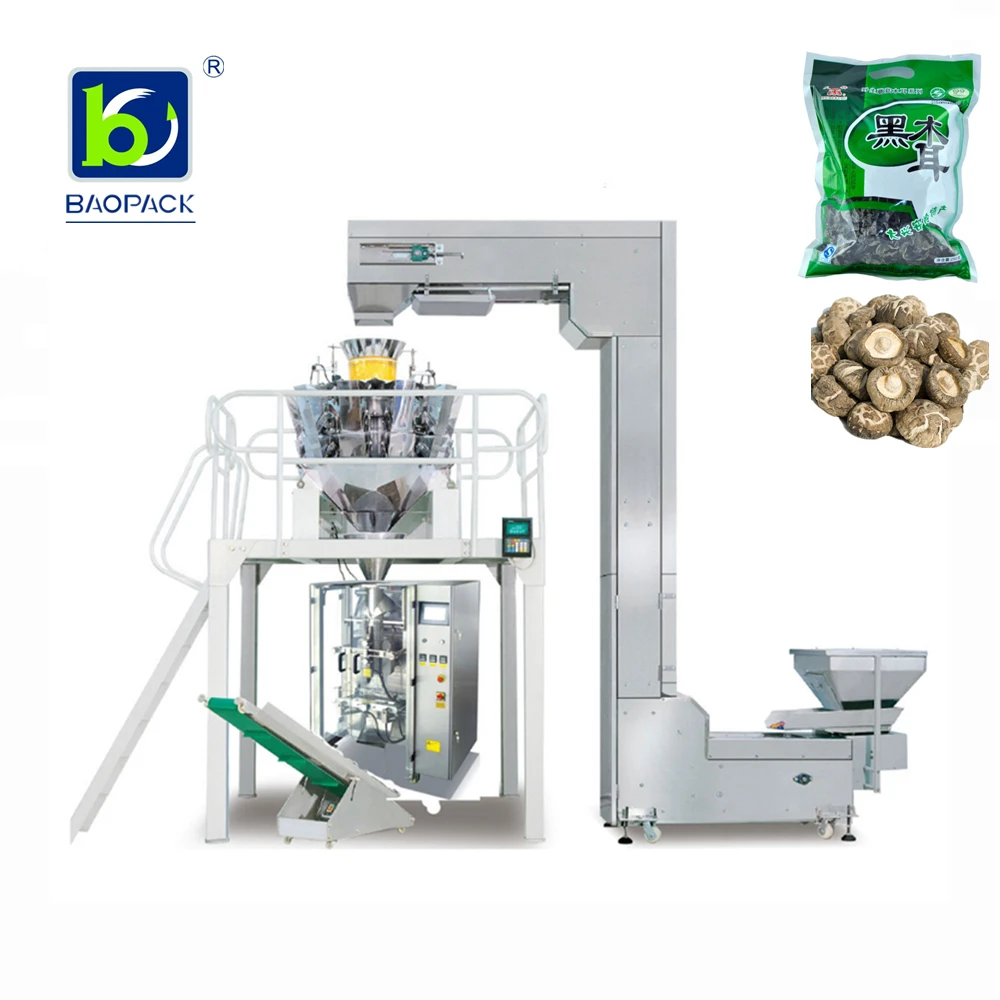 Food packaging and sealing machine mushroom packaging machine