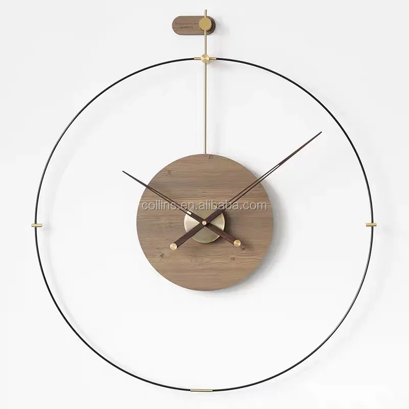 Custom Collins 2021 Wholesale Wooden Wall Clock New Design Luxury Wood Wall Clock
