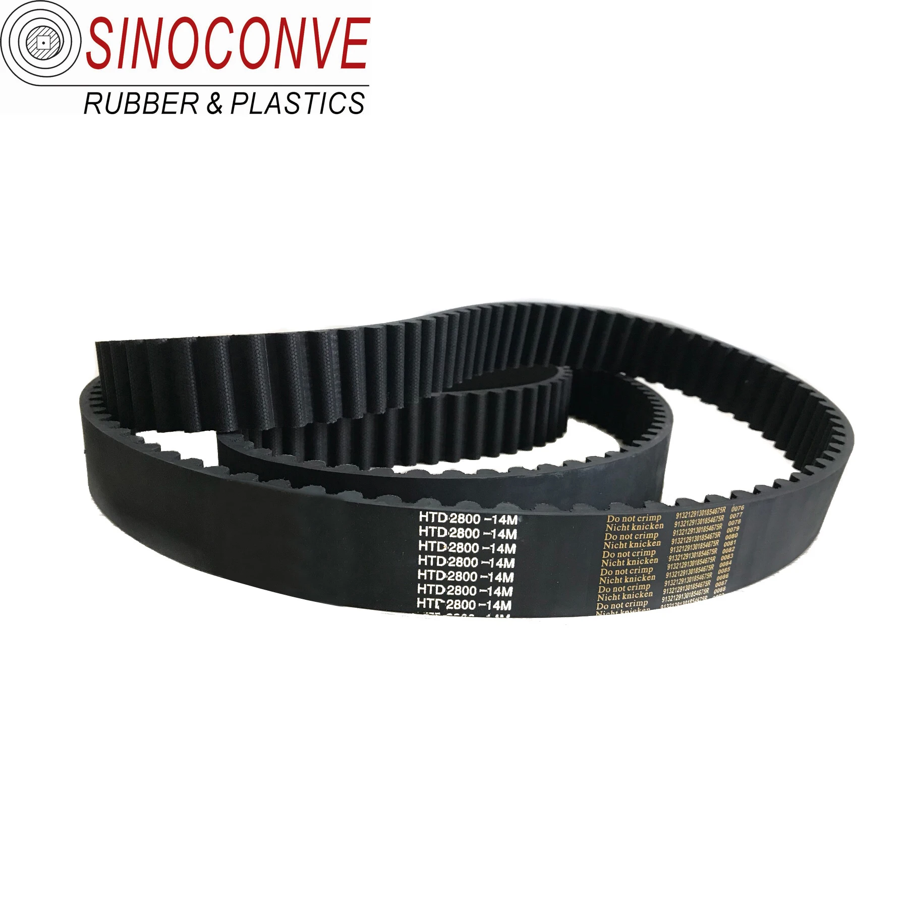 Open Black Color 20mm Rubber Timing Belt for Conveyor