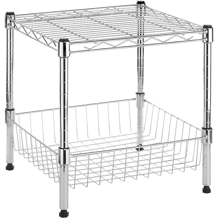 Hot Sale Custom Adjustable Metal Office Powder Coating Storage Metal Wire Shelving Storage Rack