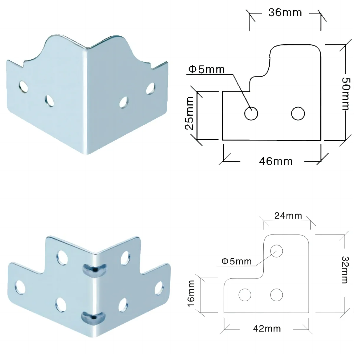 High quality cheap price Mount Flight Case 3 Door With Top Tilt Rack bracket flight case piano hinge Flight case corner bracket