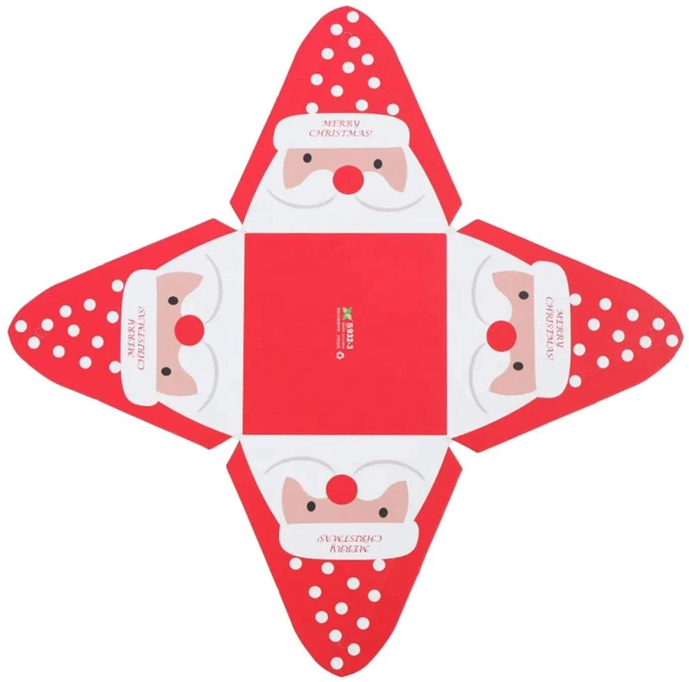 Factory promotion fashion christmas eve custom logo Christmas gift chocolate candy package triangle box