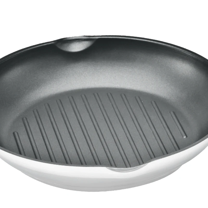 OEM Wholesale Removable Handle Stainless Steel Frypan With Spout