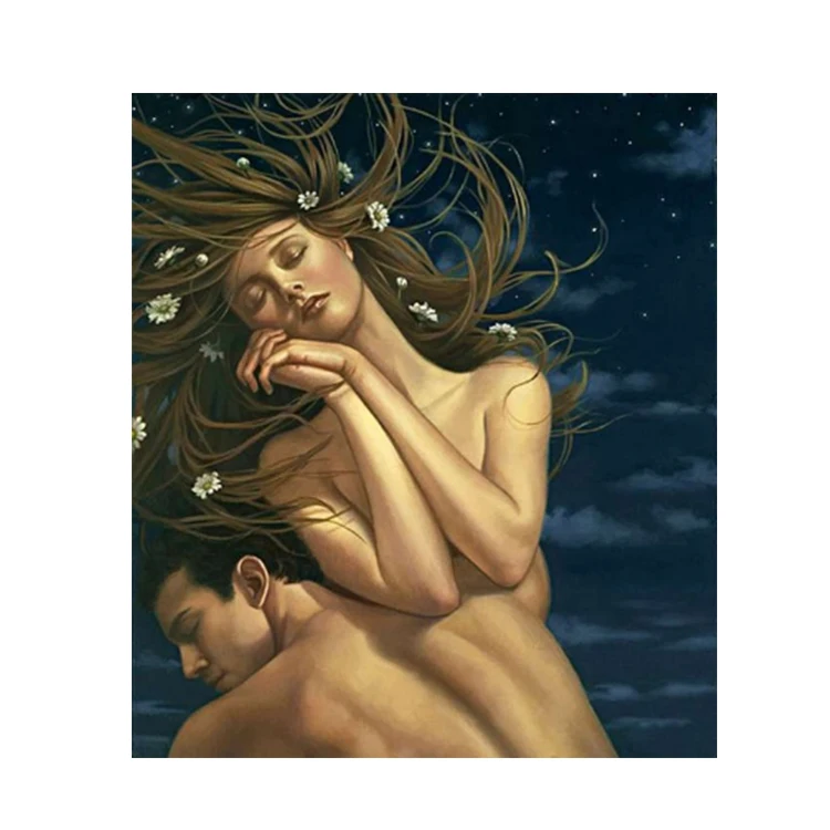 
Wholesale Full Square Round Drill nude paintings sexy woman painting for wall Artwork home decor 5D Diy diamond paintings 