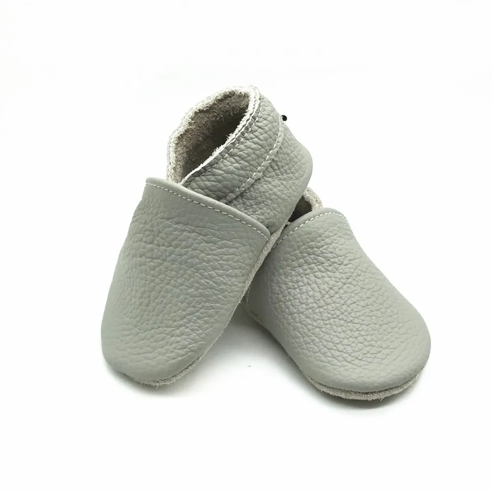 Newborn Baby Cowhide Shoes Solid Winter Warm Non-slip Toddler Infant Leather