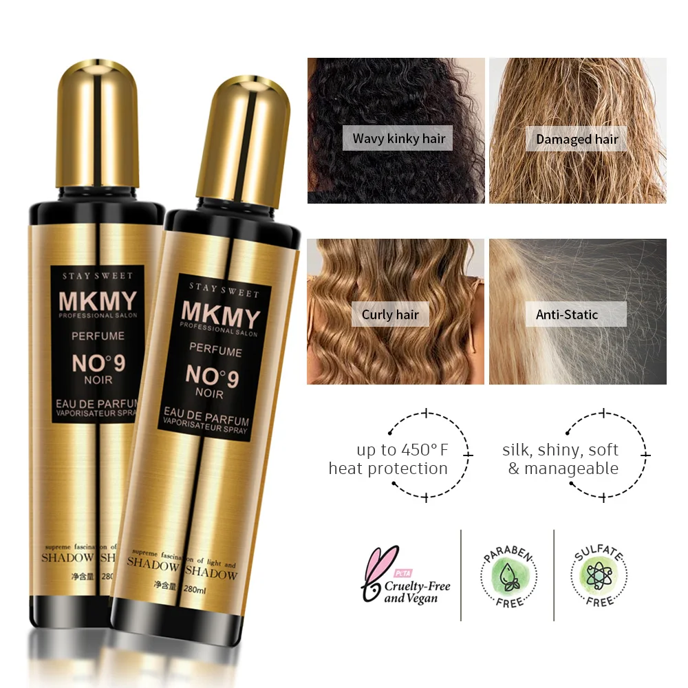 Private Label 250ml No Hold Heat Resistant Hair Gloss Spray for Fine Hair