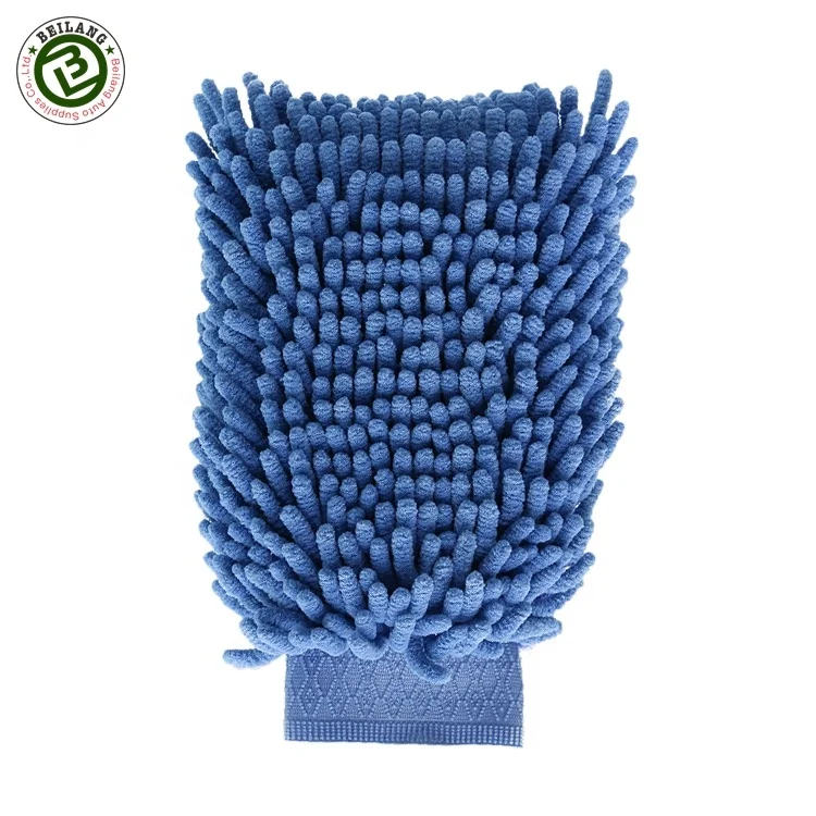 
Microfiber Clean and High quality Car Washing Chenille Mitt Gloves 