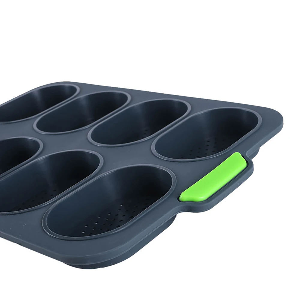 Mini Baguette Baking Tray Non-stick Silicone French Bread Pan Loaf Pan Bread Crisping Tray Muffin Trays for Cakes Breadstick
