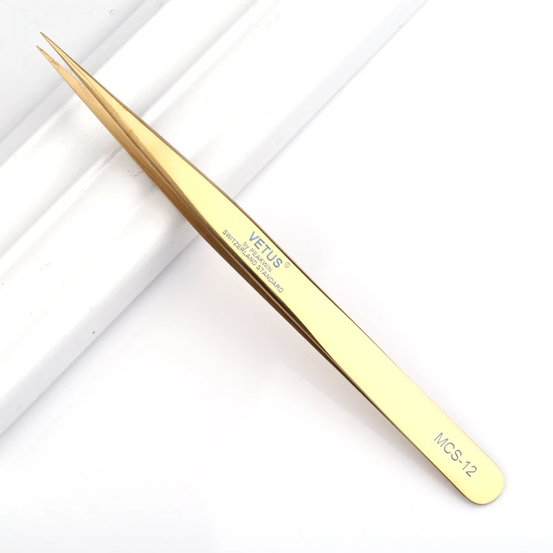 
Cute Personalized Beauty Precision aa Rainbow Color Eyelash Tweezers Vetus Set 