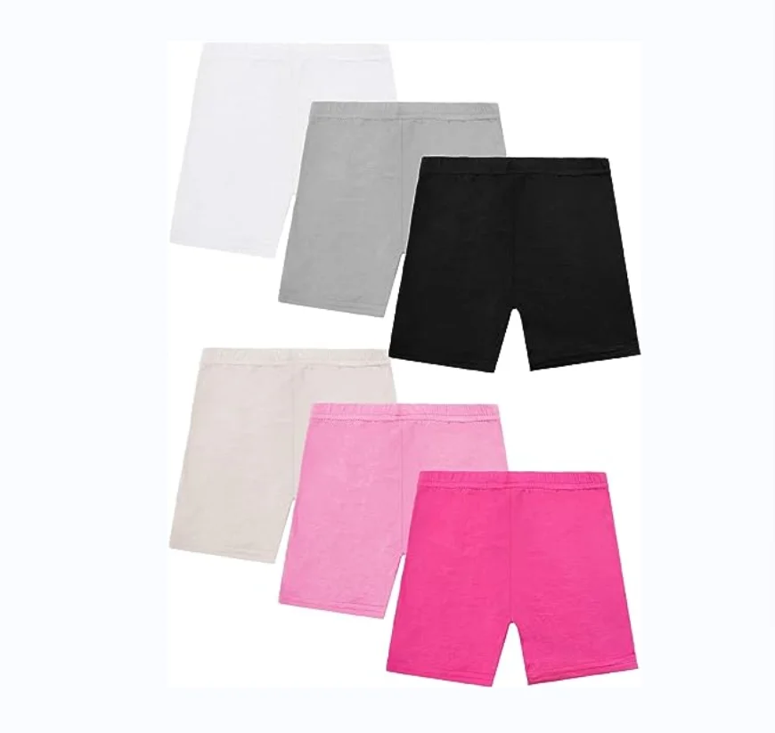6 Pack Dance Shorts Girls Bike Short Breathable and Safety 6 Color kids biker shorts girls shorts