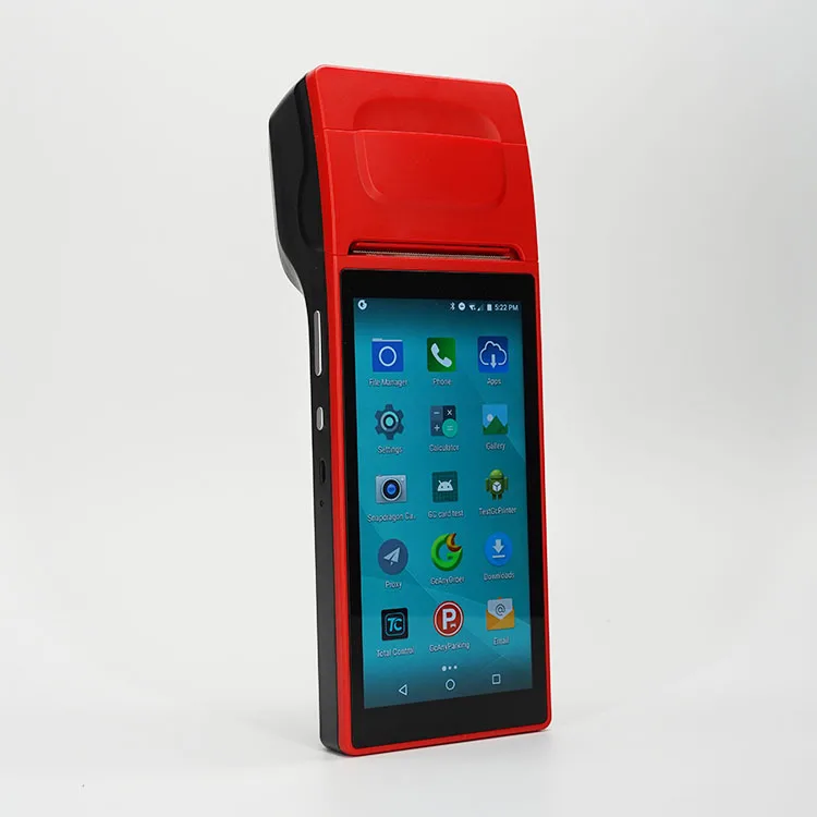 Android POS Car Parking Ticket Printer Handheld Mobile POS Terminal Machine Barcode Scanner Parking Ticket POS Machine