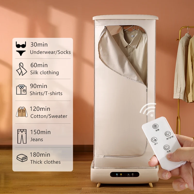 Multifunctional Intelligent Remote Control Travel Machine Dryers Mini Automatic Electric Portable Clothes Dryer
