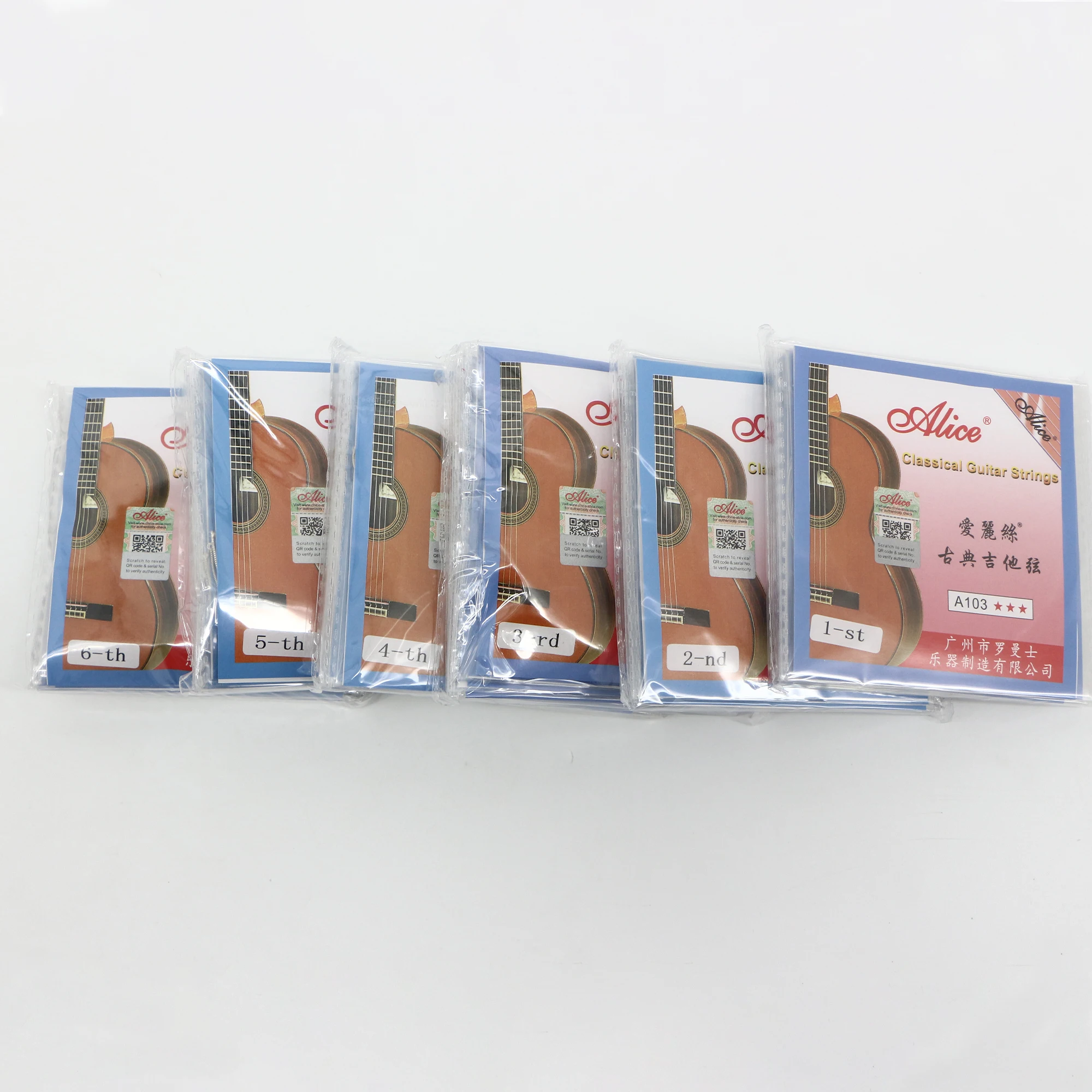 A103 Wholesale Guitar Accessories Alice Full Size Nylon Strings Classical Guitar Strings