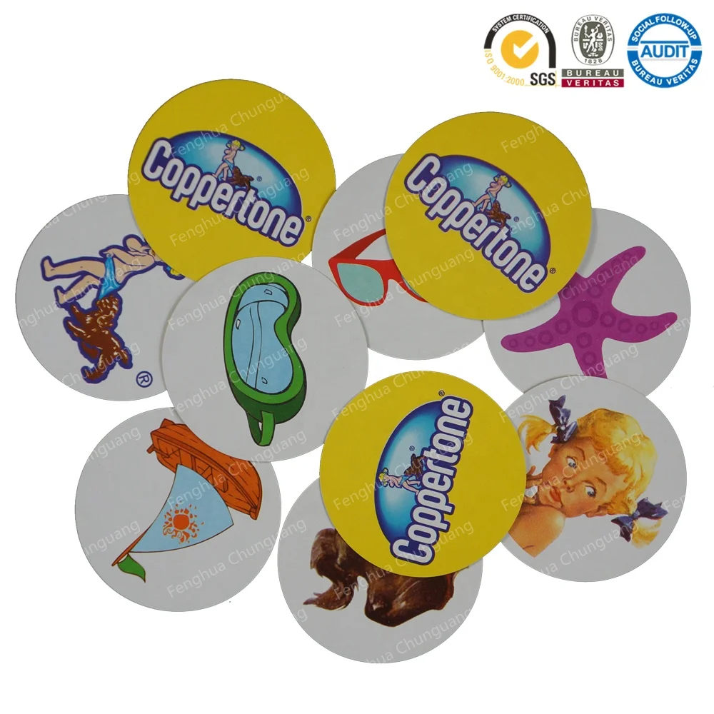 Customized Paper Round Memory Playing Cards