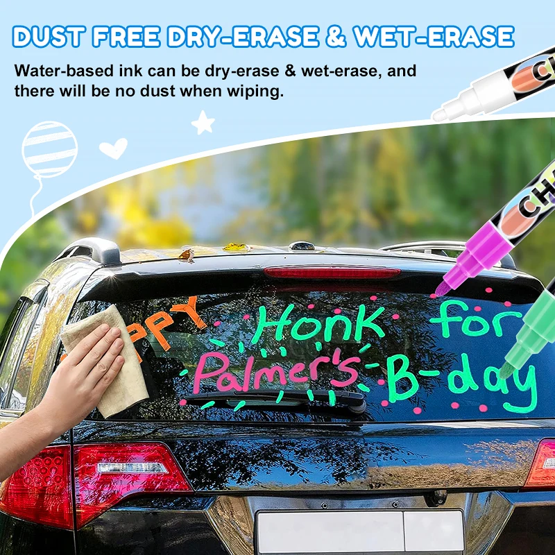 Longorgeous School Chalkboards Markers Pen Low Odor Art Erasable Markers For Glass