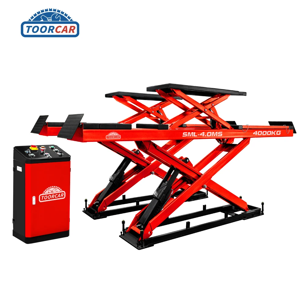 Sunmo hot selling 1800mm 4T Hydraulic Cylinder Elevator Vehicle Hoists Car Lifts alignment lifter scissor car lift with CE
