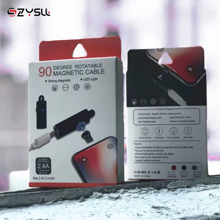 
3 in 1 3A Fast Charge Data Transfer Type c Micro 8-pin to Magnetic Adapter for Android and IPone 