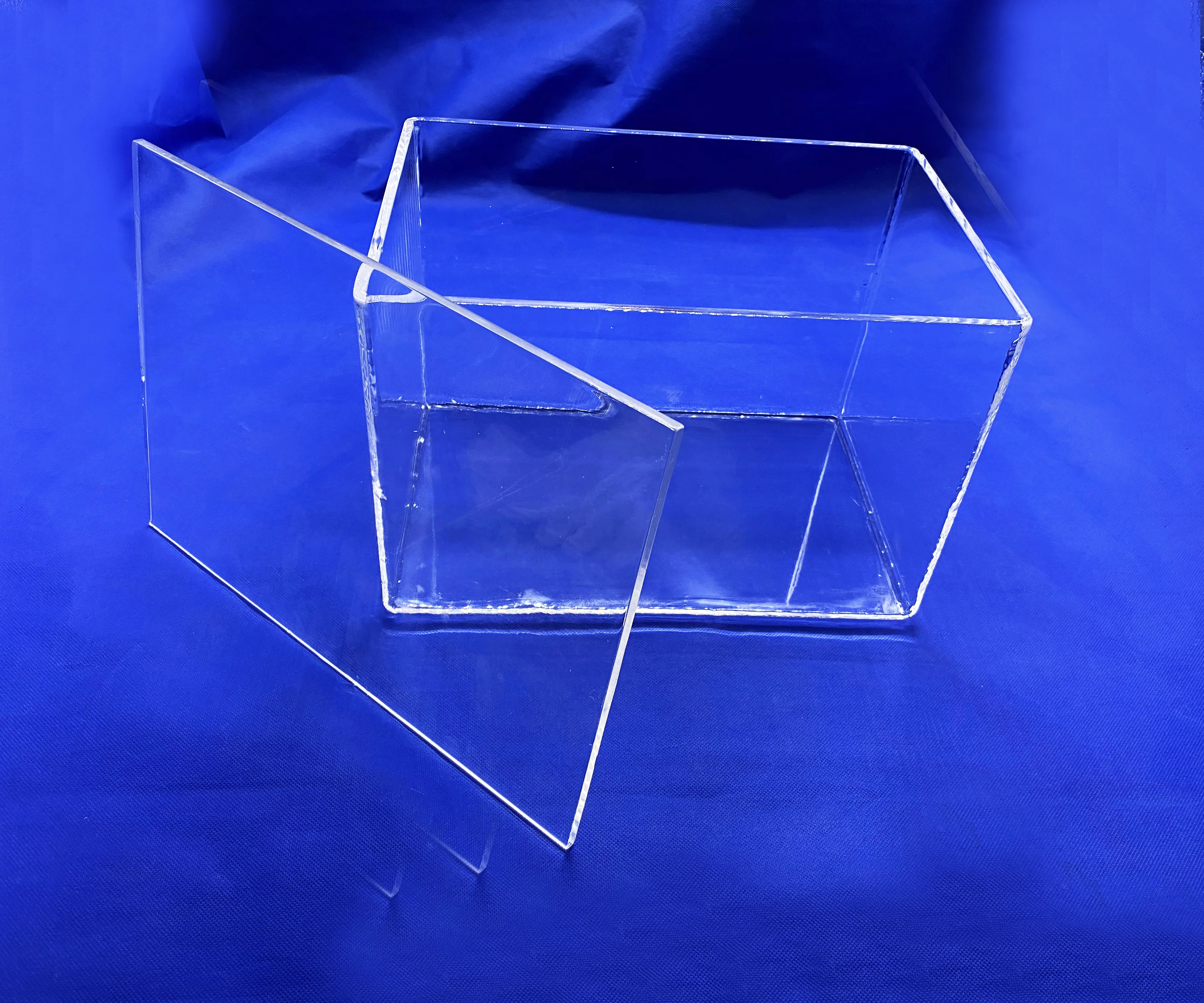 Изготовленный На Заказ лабораторный инструмент, кварцевый квадратный цилиндр, устойчивый к коррозии, кварцевый стеклянный квадратный