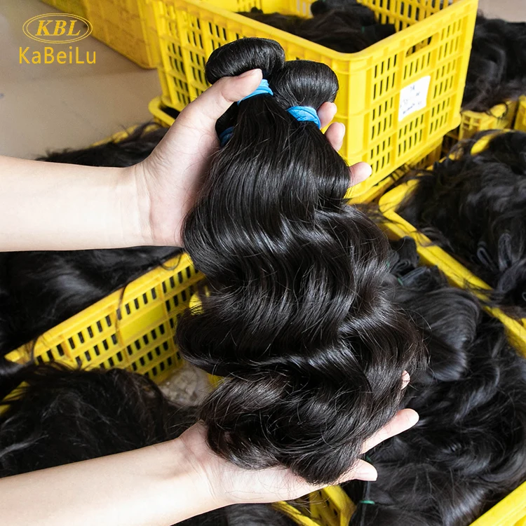 
kbl jet black raw vietnam human hair , remy virgin hair raw vietnam hair unprocessed, raw hair pieces for black women 