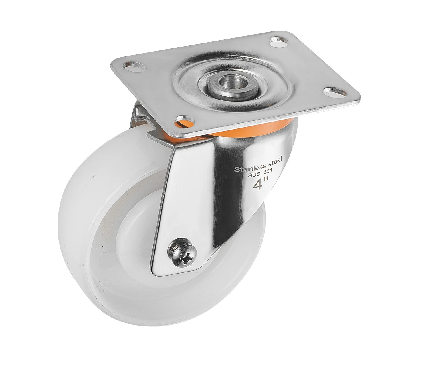 Factory wholesale trolley wheels pa material 4 inch swivel caster with brake