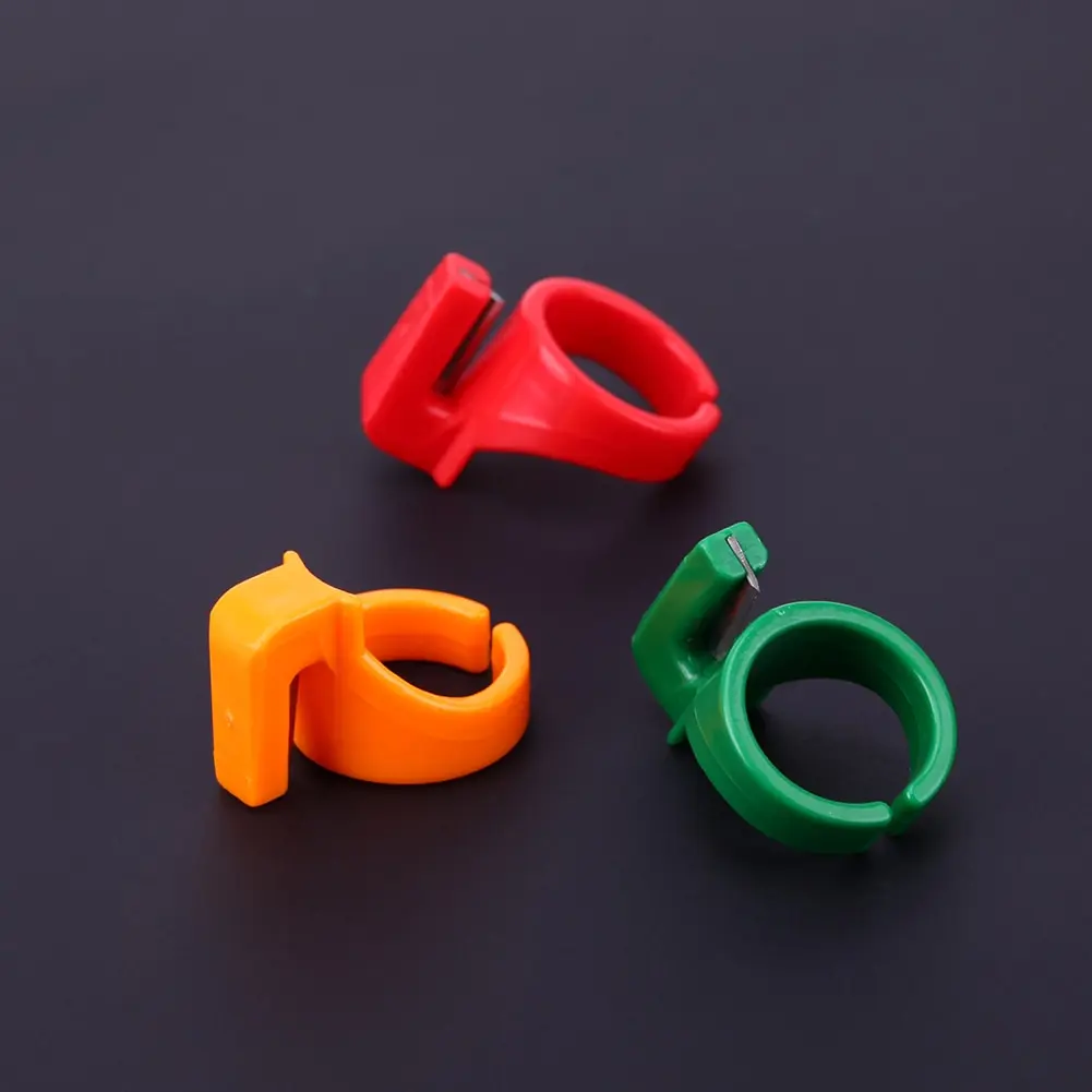 handy twine ring knife with plastic or aluminium ring for sausage bacon seasoning packaging textile carpets clothing weaving etc