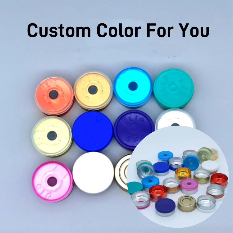 Hot Selling Silver Crimped Aluminum Cover Threaded Used For Essential Oil Bottle Wide Mouth Glass Pill Bottle