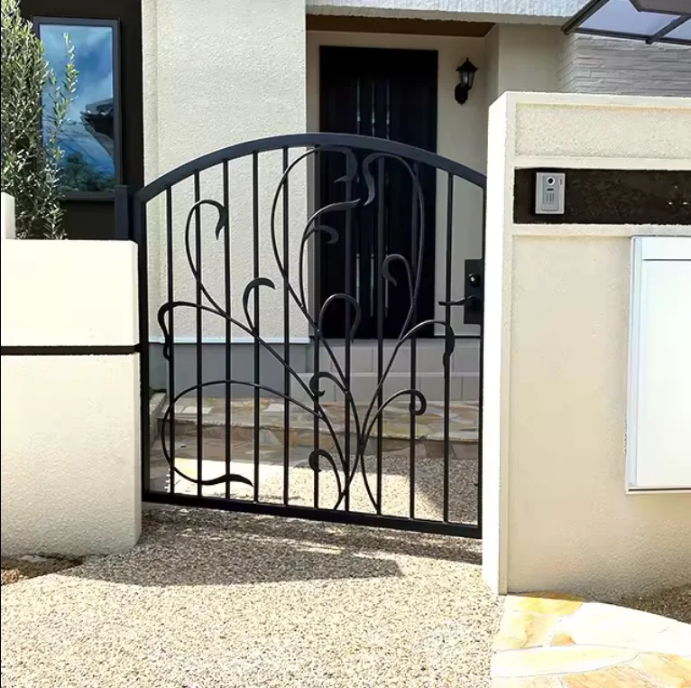 Double Door Iron Gate Garden Courtyard Waterproof Forged Villa Entrance metal Welded Patio gate
