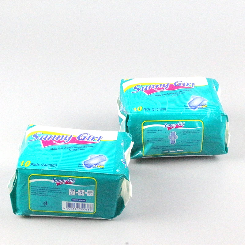 Wholesale Good Quality Cheap Price Women Sanitary Pads Sunny Cotton Sanitary Pad Napkin For Girl