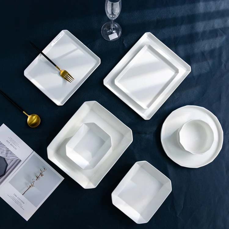 P&T fine bone china dinner set Luxurious style European ceramic dinnerware