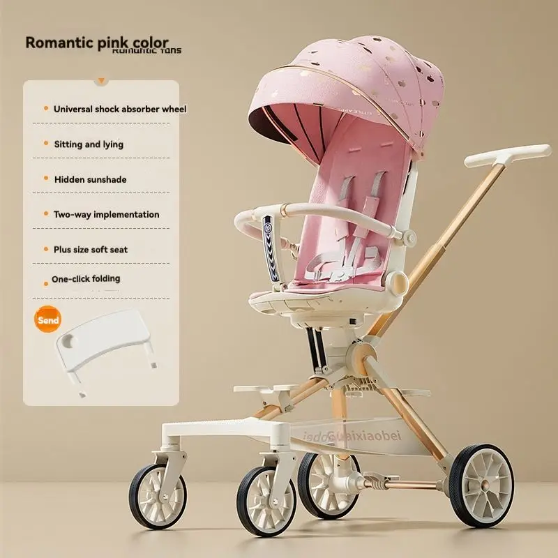 Hot Selling Baby Stroller Portable Folding Toddler Baby Buggy 3 in 1 Stroller Adjustable Baby Strollers