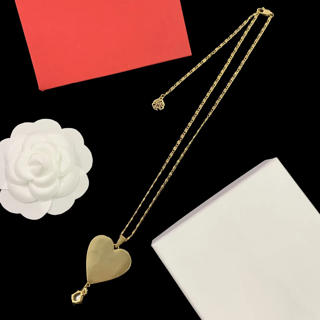 Alexanderxx McQueens New Product Direct 925 Silver Love Tassel Zircon Pendant Necklace Girlfriend Gift Jewelry