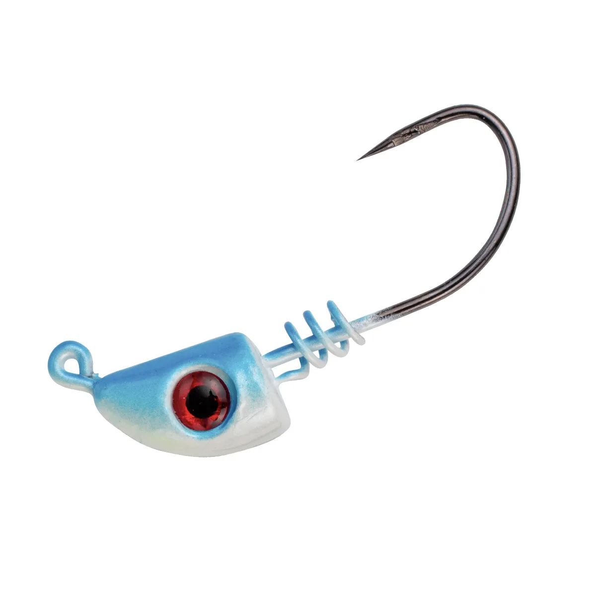 hotsale Screw lock jig head painted color fishing hook lead jighead with spring