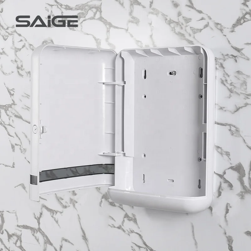 Saige Wall Mounted Jumbo Paper Holder Toilet N Folded Hand Paper Tower Dispenser