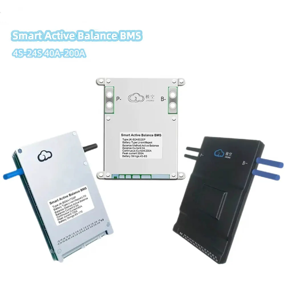 Best Jk B1a8s20p 12v 24v Smart Bms With BT 1a Active Balance Function For Diy Solar Lifepo4 Solar Battery Pack