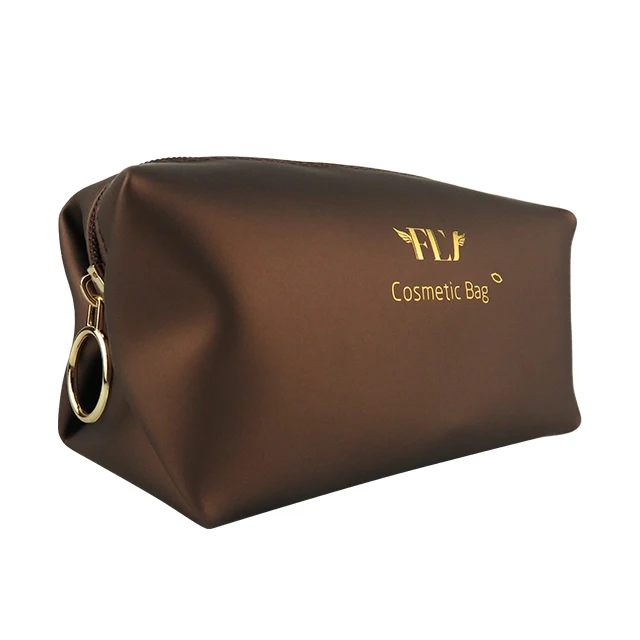 Customized Logo Neceser Maquillaje women PU Make Up Pouch Cosmetic Bag Leather