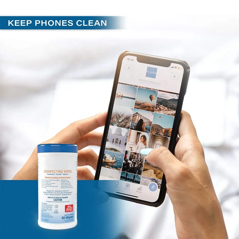 OEM ODM Eco Disposable Alcohol-Free Multi-Surface Cleaning Wipes for Home School and Office Disinfecting Wipes