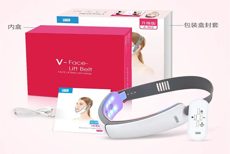 EMS micro current Vibration facial massager face lift beauty instrument face slimming double chin v line face lifting shaping