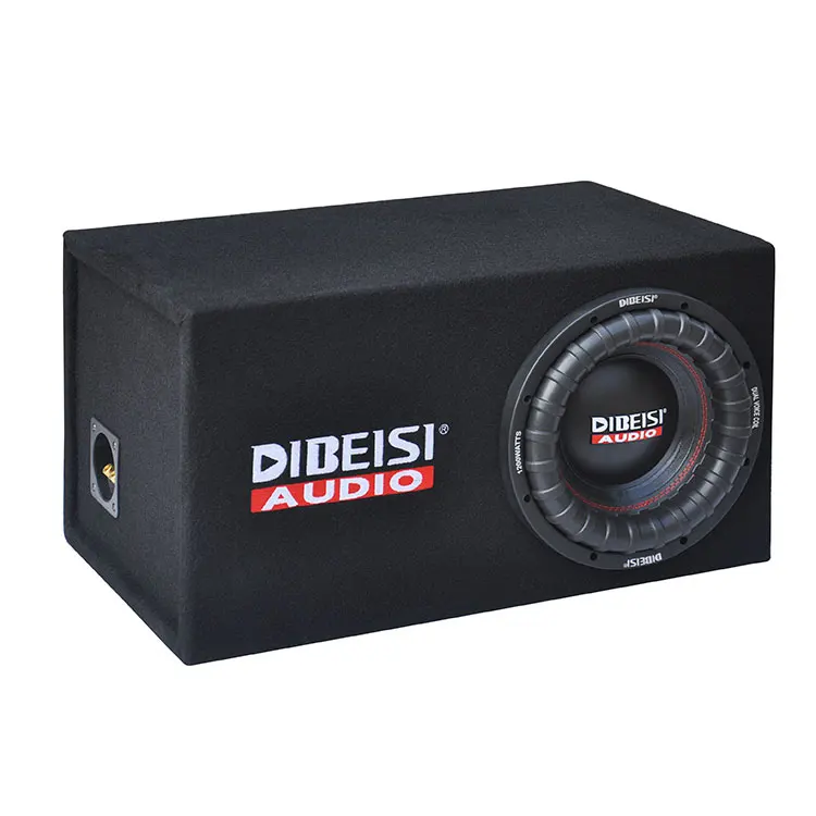 DIBEISI DUAL custom logo car audio speaker bandpass subwoofer box system speaker bass stereo sound box