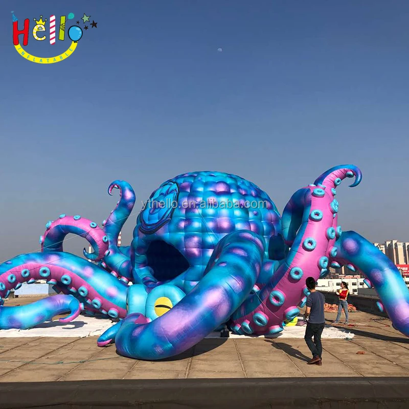 Advertising equipment event decor inflatable ocean theme cartoon octopus model inflatable dj octopus for sale