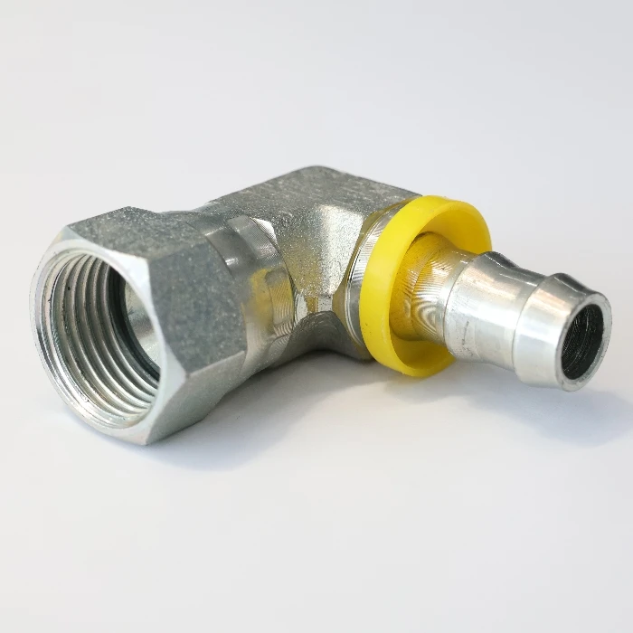 90 Degree Elbow Steel JIC Swivel Push-on Hose Barb Fitting Hydraulic Hose Fittings