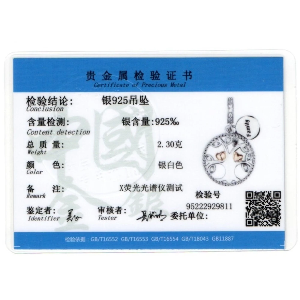 925 Sterling Silver Family Tree of Life Charms Rose Gold Beads with Zircon Fit Authentic European Bracelets Jewelry Gift