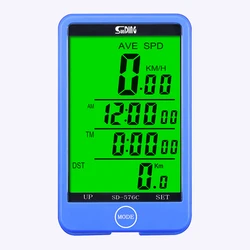 wholesale dropshipping SUNDING SD-576A Water Resistant Bicycle Speedometer Wired ComputerOdometer with LCD Backlight