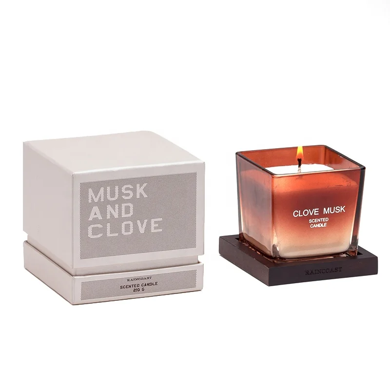 RAINCOAST High Level Home Candle Glass Jar with Rigid Box Man Gift Scented Candle
