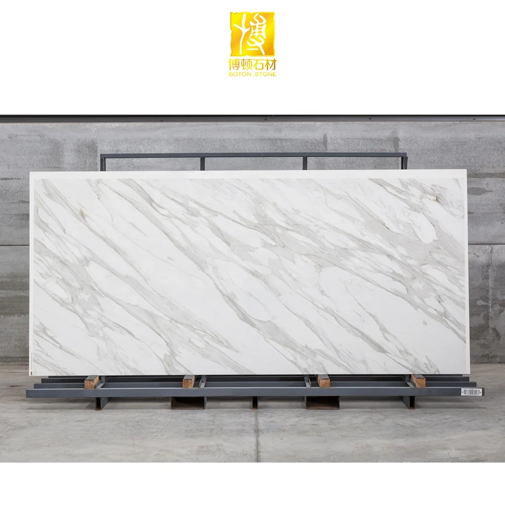 BOTON STONE Best Quality Calacatta Gold Quartz Slab Stone Artificial Quartz Slabs Price for Floor
