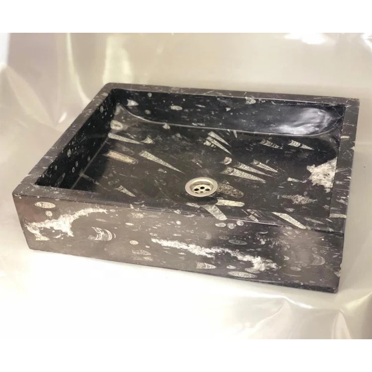 Natural bathroom wash basin fossil Sink