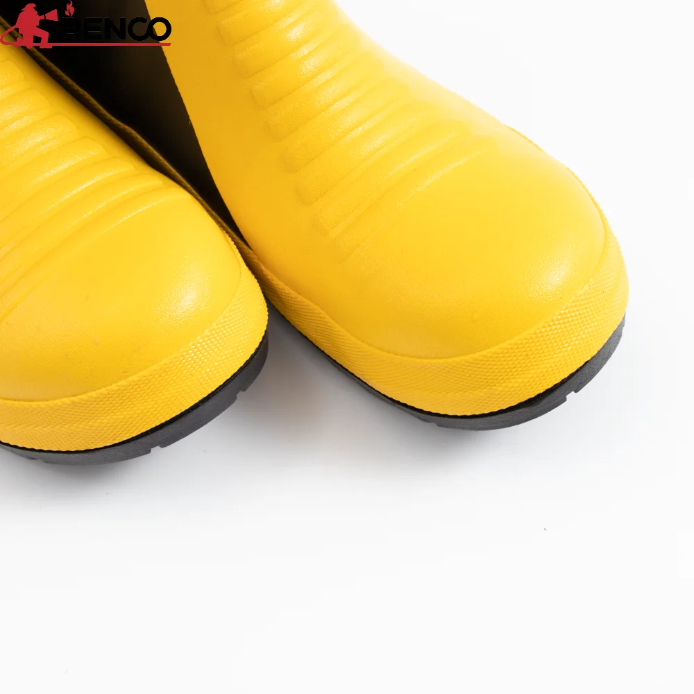 rubber material fire resistant fireman boots fireman used