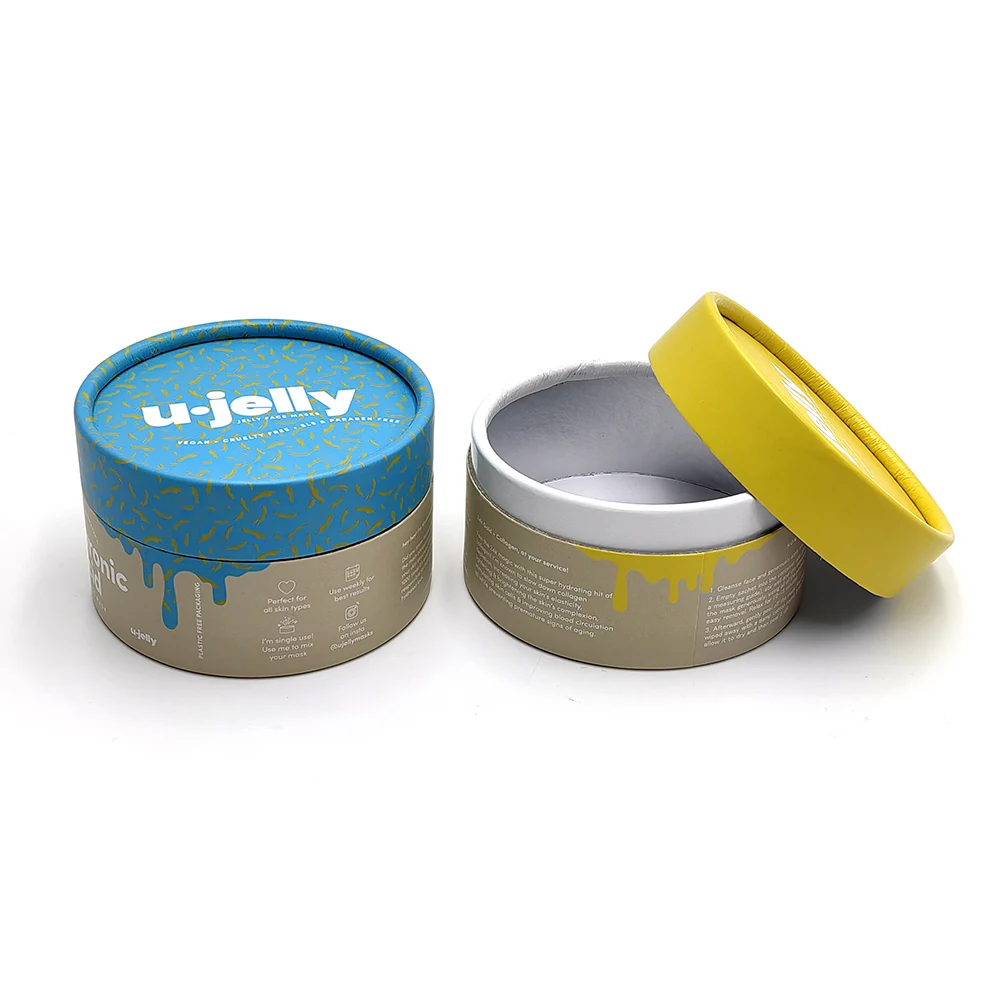 Luxury printing Cardboard Paper Tube For Food Protein Powder Packaging Vitamin Capsule Packaging Tube